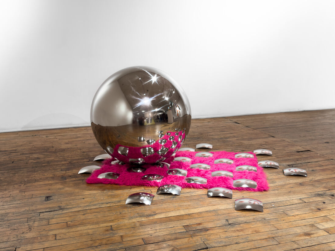 Untitled (Where the Light Echoes), a stainless steel sculpture